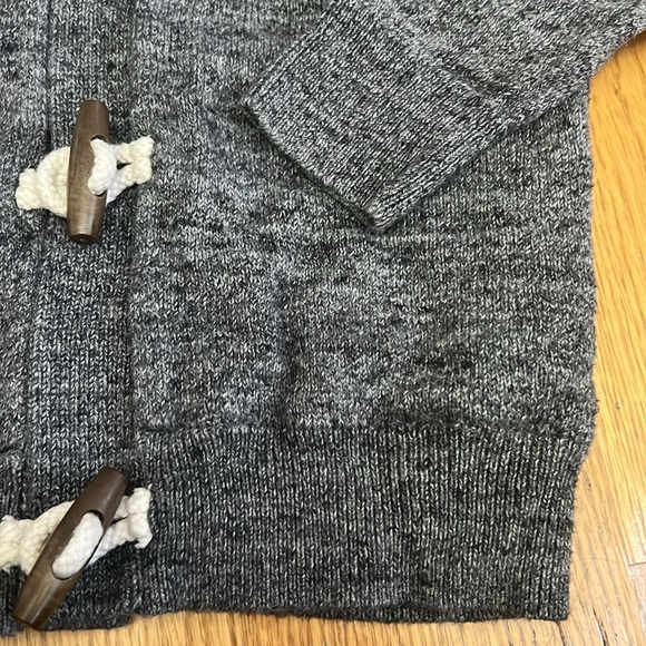 Gap Toggle Charcoal Gray Hooded Cardigan - Picture 3 of 9